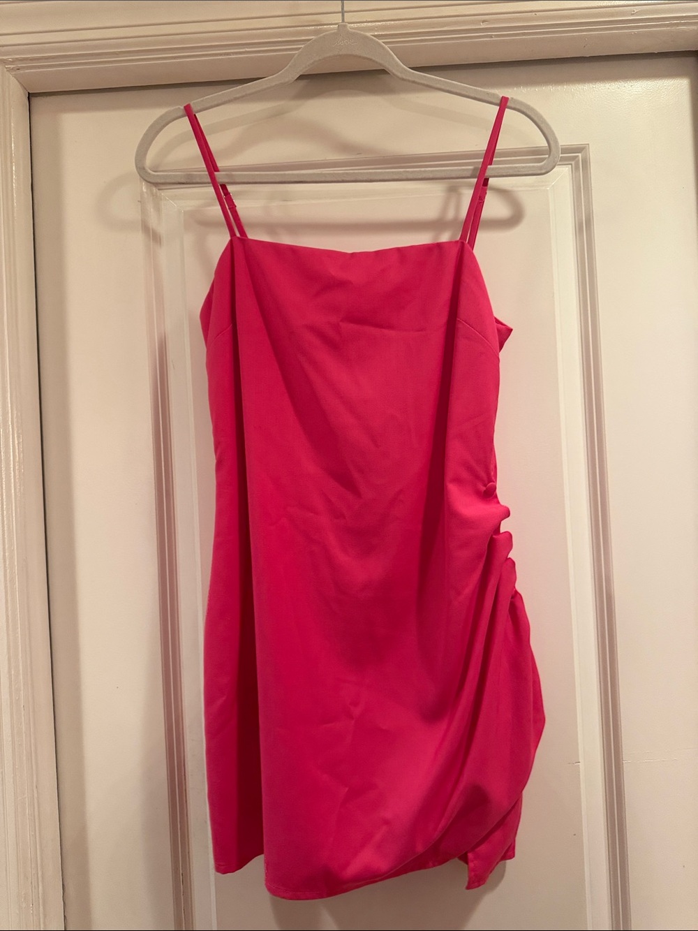 Lovers + Friends Ellis Mini Dress Hot Pink Spaghetti Strap Mini Dress